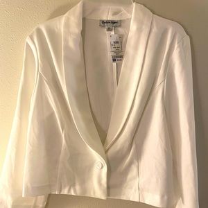 White Blazer Crop Jacket